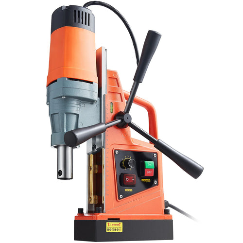 Amocart 1300/1550W Drilling Machine Magnetic Drill Portable Electric Mag Drill Press 0-500 RPM Variable Speed for Metal Surface