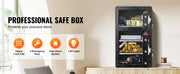 Load image into Gallery viewer, Amocart Single Door 4.0 cu.ft Safe Box w/ Key Lock Password &amp; Fingerprint Safe Lock Box with Fireproof Bag Key Rack &amp; LED Light

