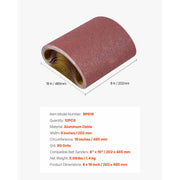 Load image into Gallery viewer, SucceBuy Sanding Belts Belt Sander Sanding Belts 10PCS (2 of Each 40 60 80 120 240 Grits)Zirconia for Sharpening Metal Polishing - AMOCART
