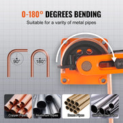 Charger l'image dans la visionneuse de galerie, Amocart Manual Pipe Bender 7 Bending Dies Multifunction Steel Copper Tube Bending Machine Lever Heavy Duty Tube Bender Tools
