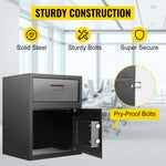 SucceBuy Electronic Safe Deposit Box With Drop Slot Secret Hidden Piggy Bank Security Digital Access 2 Keys for Store Money Guns