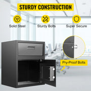 Load image into Gallery viewer, SucceBuy Electronic Safe Deposit Box With Drop Slot Secret Hidden Piggy Bank Security Digital Access 2 Keys for Store Money Guns - AMOCART
