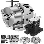 Amocart Dividing Head Precision Semi Universal BS-0 5" / 4" 3-Jaw Indexing Head Tailstock & Chuck for Drilling Milling Grinding