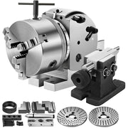 Load image into Gallery viewer, Amocart Dividing Head Precision Semi Universal BS-0 5" / 4" 3-Jaw Indexing Head Tailstock &amp; Chuck for Drilling Milling Grinding
