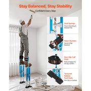 Load image into Gallery viewer, SucceBuy 228 lbs Drywall Stilts 24.2–40.3In Adjustable Aluminum Painter Stilts Non-Slip Rubber Feet Dual Spring Shock Absorption - AMOCART
