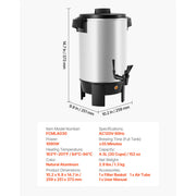 Load image into Gallery viewer, SucceBuy Commercial Coffee Urn Hot Beverage Dispenser with Dripless Faucet Quick-Brewing Coffee Maker for Catering, Party
