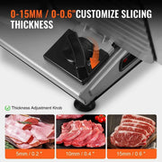 Load image into Gallery viewer, Amocart Meat Slicer Electric Deli Food Slicer SUS 420 Stainless Steel Blade and Blade Guard Adjustable Thickness for Home Use
