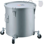 Amocart 8/10/16 Gallon Fryer Grease Bucket Oil Disposal Caddy with Caster Base Rust-Proof Coating Oil Transport Container w/Lid
