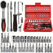 Load image into Gallery viewer, 150/46pcs Socket Tool Set, Automotive &amp; Motorcycle Repair Tool Kit - Durable Chrome Vanadium Steel, Includes Ratchet Wrenches
