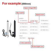 Load image into Gallery viewer, Electric Linear Actuator 12V/24V DC Motor 400mm Stroke Linear Motion Controller 100/300/500/700/1000/1200/1500N
