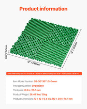 Load image into Gallery viewer, SucceBuy Interlocking Drainage Mat 12inx12in 12/24/40/50/55 Pcs Splicing Mats Non-Slip PP Drainage Floor Tile &amp; Shower Mat
