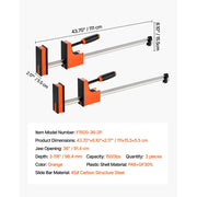 Load image into Gallery viewer, SucceBuy Bar Clamps 2Pcs 50" Parallel Clamp Set F Clamp w/ 1100lbs Load Limit  High-strength Plastic and Carbon Steel Wood clamp
