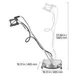 Amocart Pressure Washer Surface Cleaner PE/Stainless Steel Pressure Washer Attachments with 4 Wheels for Concrete Patio Deck