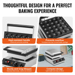 Amocart Electric Waffle Maker 25PCS Mini Dutch Pancake Maker Dorayaki Machine Waffreras Kitchen Home Appliance Snack Gaufriers