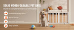 Amocart Free Standing Dog Gate Freestanding Pet Gate 3 Panels Foldable Dog Gate for Narrow Passageways Expandable Dog Barrier