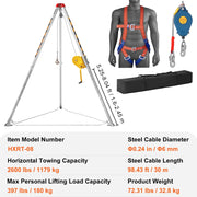 Load image into Gallery viewer, Amocart 1800/2600 lbs Confined Space Tripod Kit Winch Confined Space Rescue Tripod Fall Protection For  Confined Spaces
