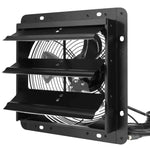 Amocart Shutter Exhaust Fan 12'' with Temperature Humidity Controller EC/AC-motor 940 CFM 10-Speed Adjustable Wall Mount Attic