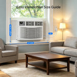 8000 BTU Window AC, Cools 350 Sq.Ft, Ultra Quiet, Energy Saving, LED Display & Remote, Custom