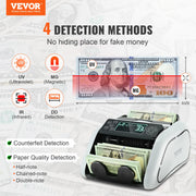 Load image into Gallery viewer, SucceBuy 1000 Pcs/Min Money Counter Business Cash Register Bill Counterfeit Bill Detector by UV/MG/IR/DD Function for Bank Store
