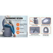 Bild in Galerie-Viewer laden, Amocart Portable Toilet for Camping Porta Potty with 1.3G Detachable Inner Bucket Travel Toilet for Outdoor Camping Travel
