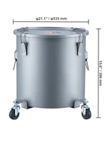 Amocart 8/10/16 Gallon Fryer Grease Bucket Oil Disposal Caddy with Caster Base Rust-Proof Coating Oil Transport Container w/Lid