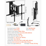 Amocart Motorized TV Wall Mount for 32 to 55/65/70 Inch Adjustable TV Mount Bracket w/ Max VESA 24 x 16/24 in Up to 88-132 lbs