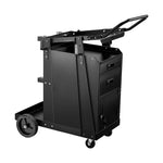 SucceBuy Welding Cart 2 Drawers Welder Cart Heavy Duty Welding Workbench with 360° Swivel Wheels Safety Chains for Mig Welder
