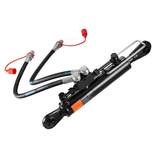 SucceBuy Hydraulic Top Link Cat.1-1 Hydraulic Cylinder with 2 Hoses&G3/8