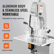 Load image into Gallery viewer, Amocart 650W 1100W 1800W Commercial Electric Meat Bandsaw Stainless Steel Countertop Bone Sawing Machine for Rib Pork Beef
