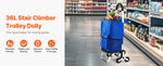 Amocart 36L Folding Shopping Cart Stair Climbing Handcart with Wheels & Oxford Cloth Bag Hand Truck for Grocery Laundry Storage
