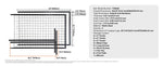 Amocart Grid Wall Panels Tower Wire Gridwall Display Racks Double Side Gridwall Panels for Art Craft Shows Retail Shop w/ Hooks