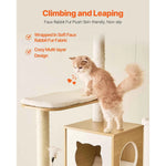 Amocart Large Cat Tree 68.9inch Tall Multi-level Cat Condo Furniture Activity Center with Cozy Perches Kitten House for Indoor