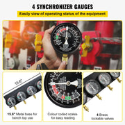 Load image into Gallery viewer, SucceBuy Fuel Vacuum Carburetor Synchronizer Carb Tool sync 4 Gauge Set with Rubber Hose Vacuum Balancer Meter Kit For Motorbike
