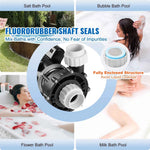 Amocart 2 Speed SPA Pump 48/56-Frame AC110-120V SPA Pump 1.5HP/3HP/4HP High Speed 2'' Port 90° Rotational Interface for Hot Tub