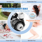 SucceBuy 2 Speed SPA Pump 48/56-Frame AC110-120V SPA Pump 1.5HP/3HP/4HP High Speed 2'' Port 90° Rotational Interface for Hot Tub
