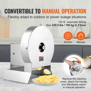 Load image into Gallery viewer, 【Premium】Amocart Electric Veget le Slicer 0-12mm Thickness Adjust le Commercial Slicer  hine Convertible to Manual Food Cutter
