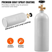 Load image into Gallery viewer, Amocart 5 Lbs CO2 Tank Aluminum Gas Cylinder Brand New CO2 Cylinder with Gray Spray Coating CO2 Tank with CGA320 Valve
