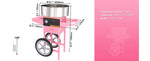 Amocart Electric Cotton Candy Machine with Cart 1000W Commercial Floss Maker with Stainless Steel Bowl Sugar Scoop
