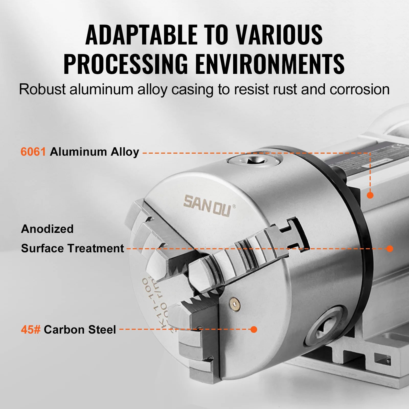 SucceBuy Dividing Head K11-100mm 3Jaw Chuck 2.6"/65mm Center Height MT2 Tailstock 6:1 Gear Ratio Universal for Milling Engraving