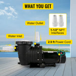 Amocart Swimming Pool Pump 110V/220V 5544GPH Powerful Self-priming for In/Above Ground Pool Water Circulation Strainer Basket