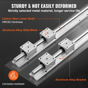 Bild in Galerie-Viewer laden, Amocart 2PCS Linear Guide Rails SBR12 SBR16 SBR20 SBR25 800-2200mm &amp; 4PCS UU Bearing Blocks Smooth Motion DIY Mills CNC Parts
