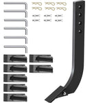 Amocart Box Blade Shank Scarifier Shank Ripper Shank with Removable Tapered Teeth and Pins for Replacement Digging Plowing