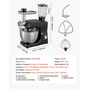 Bild in Galerie-Viewer laden, 【Premium】Amocart  5.7/6/7.8L Stand Mixe Electric Kitchen Mixer 1500W Dough-Mixer, 6+P Speeds Tilt-head Food-Mixer with 1.5 L Bl
