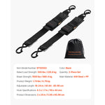 Amocart 2pcs 2/4ft Retractable Ratchet Straps with S Hooks 2in Cargo Ratchet Tie Down Luggage Belt Strap for Trailers Vehicles