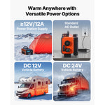 SucceBuy Diesel Heater 8KW DC 12V/24V All in One Portable Diesel Air Heater with Remote Control and LCD Screen for Trucks Vans