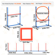 Load image into Gallery viewer, Amocart Dog Agility Training Equipment 4 PCS Set with Adjustable High Hurdles 6 Weave PolesJump Ring Square Pause Box Whistle
