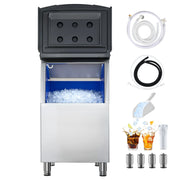 Load image into Gallery viewer, Amocart 250LBS Commercial Ice Maker with Storage Bin Ice Bin Stainless Steel Ice Maker Machine with Filter for Home Bar Hotel
