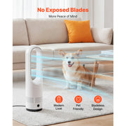 Load image into Gallery viewer, Amocart Bladeless Tower Fan 65°/80° Oscillating Standing Fan 8/12 Speeds &amp; 8/9-Hour Timer 14.76/15.42 ft High Velocity for Home
