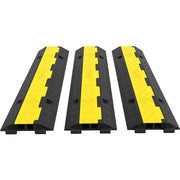 Load image into Gallery viewer, Amocart Cable Protector Ramp Wire Cable Cover Cord Guard 2 Channels Rubber + PVC 11000LBS Speed Bump Parking Lots Driveway
