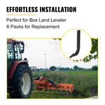 Amocart Box Blade Shank Scarifier Shank Ripper Shank with Removable Tapered Teeth and Pins for Replacement Digging Plowing